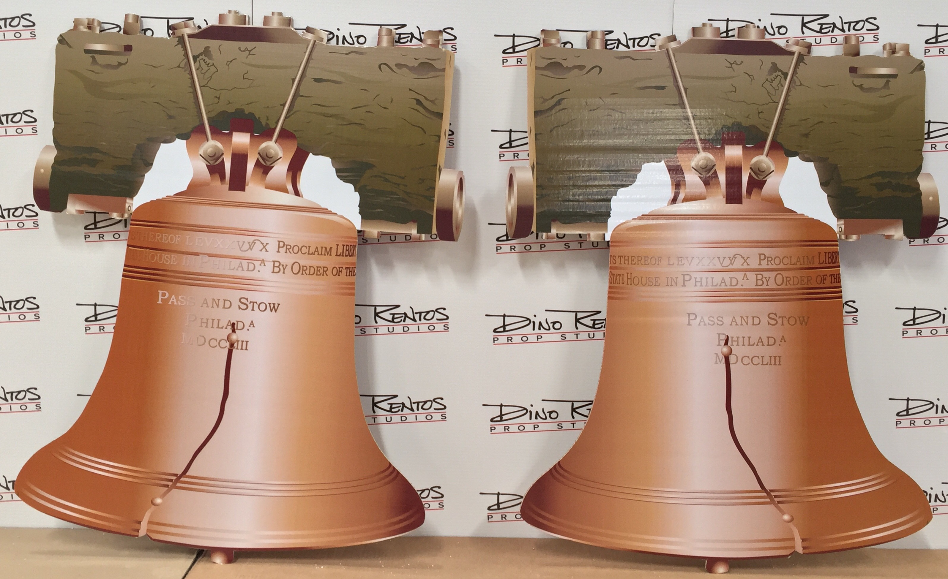 Liberty Bell Cardboard Cutout Standup Prop Dino Rentos Studios, INC.